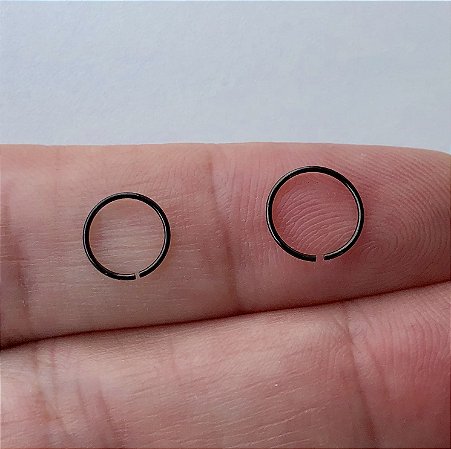 Piercing Argolinha Nariz Septo Falso Fake Preto Prata Dourado Aço