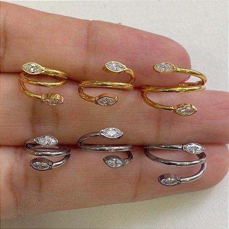 ARGOLA TITÂNIO TWIST DROP CLICKER