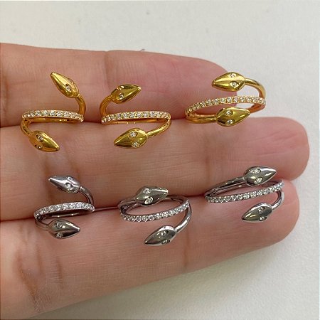 ARGOLA TITÂNIO TWIST SNAKE CLICKER