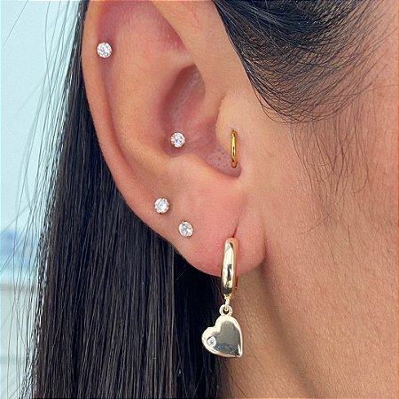 ARGOLINHAS PINGENTE CORAÇÃO ZIRCÔNIA