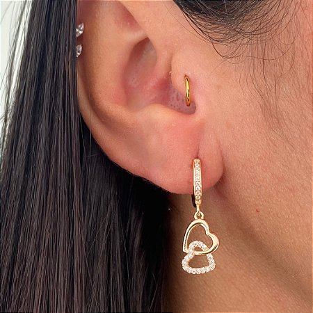 ARGOLINHAS PINGENTE HEARTS ZIRCÔNIAS