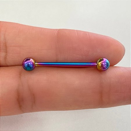 BARBELL TITÂNIO RAINBOW 1,6MM BOLA 5MM