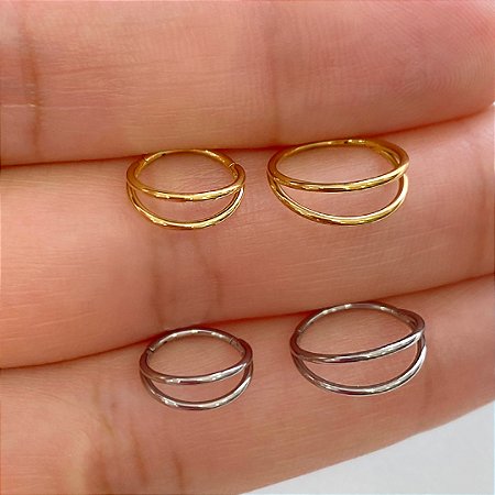 ARGOLA TITÂNIO DOUBLE LISA CLICKER