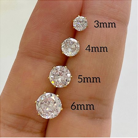 BRINCOS TITÂNIO PONTO DE LUZ 6 GARRAS