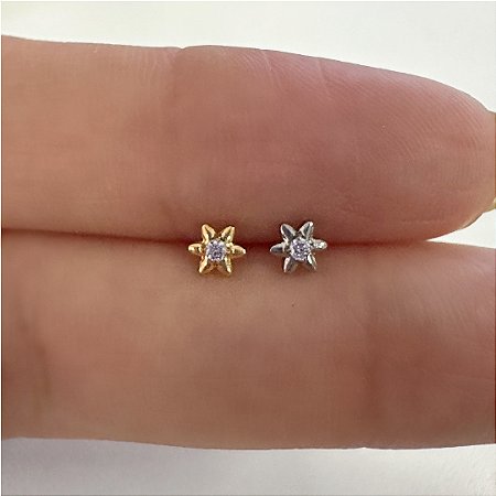 LABRET TITÂNIO AUSTRALIANO PUSH PIN ESTRELINHA ZIRCÔNIA