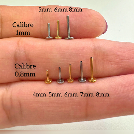 HASTE LABRET TITÂNIO PUSH PIN