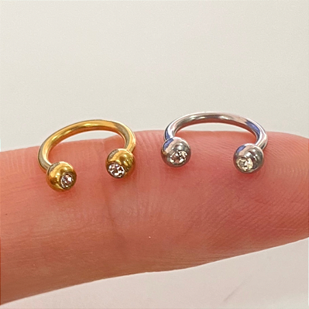 FERRADURA AÇO STRASS