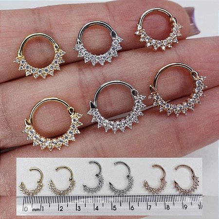 ARGOLA OURO 18K NARIZ PERFEITO CLICKER - I Love Piercing - Loja Online de  Piercings e Alargadores