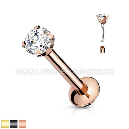 LABRET AÇO AUSTRALIANO PUSH PIN BOLINHA - I Love Piercing - Loja