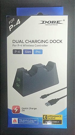 Base Carregador Dual Controle Ps4 Dobe