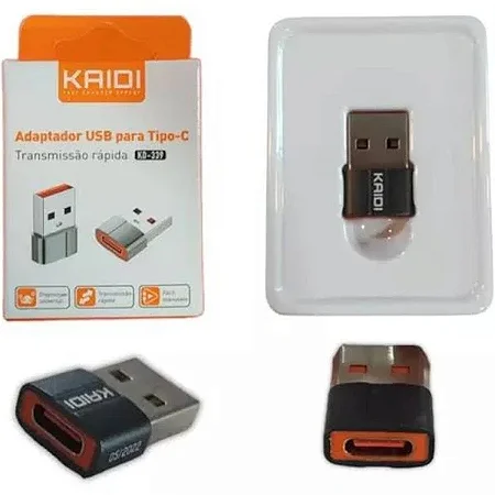 Adaptador USB para tipo-c kaidi KD-339