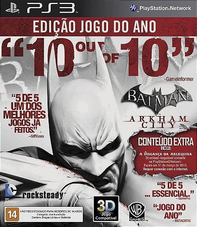 Jogo Batman Arkham Asylum+Batman Arkham City Xbox 360 Usado - Meu Game  Favorito