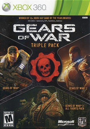 Gears Of War Triple Pack Xbox 360 Seminovo - Troco Jogo Sudoeste