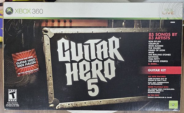 Guitarra Guitar Hero 5 + Jogo Xbox 360 Seminova