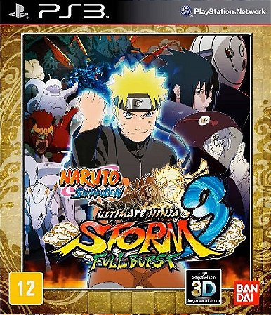 NARUTO SHIPPUDEN ULTIMATE NINJA STORM 3 FULL BURST PS3 SEMINOVO