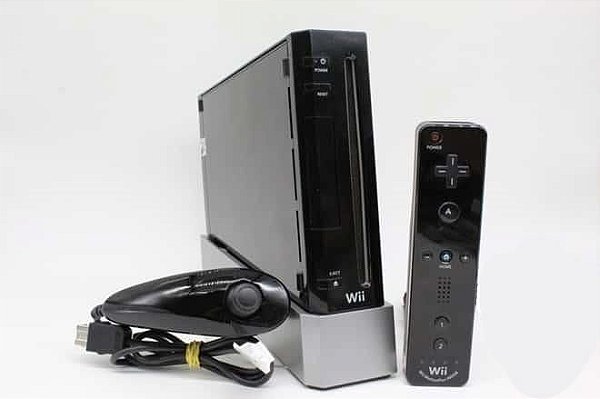 Console Nintendo Wii Desbloqueado Preto ou Branco Seminovo