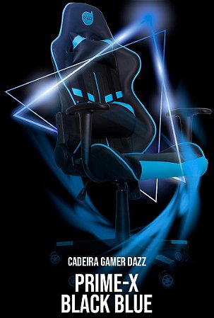 CADEIRA GAMER DAZZ PRIME-X PRETO/AZUL