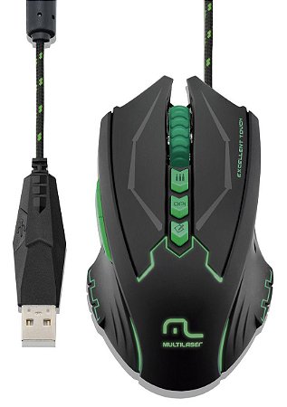 Mouse gamer 8 botoes 2500 dpi multilaser mo218