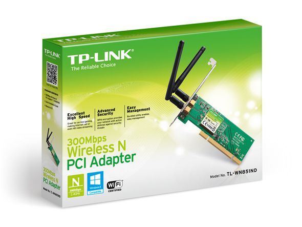 Placa de rede pci tp-link tl-wn851nd wireless 300mbps