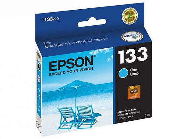 Cartucho Original Epson 133 Ciano - T133220 T22/t25/tx125