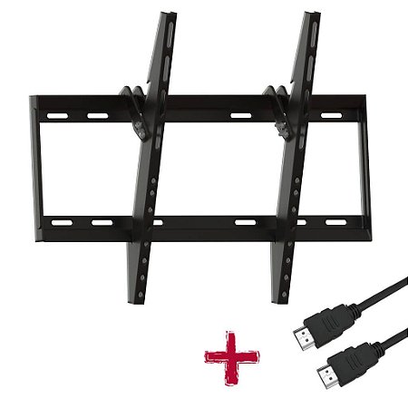 Suporte inclinavel slim tv 37 a 70 com cabo hdmi sbrp613