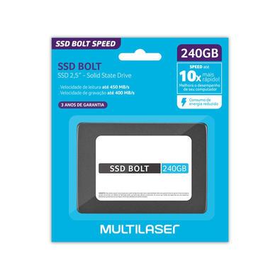 HD SSD BOLT 240Gb+ Cabo de Dados Sata Combo