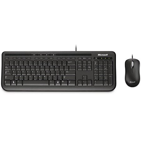 Kit teclado e mouse microsoft desktop wired 600 trad
