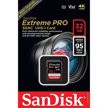Cartao De Memoria Sandisk 32gb  Extreme Pro Sdsdxxg