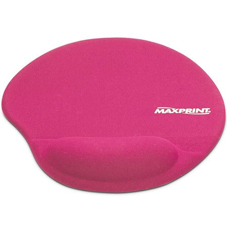 Mousepad com apoio de gel rosa maxprint