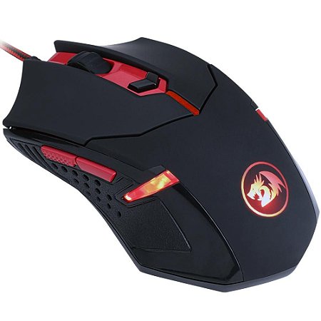 Mouse gamer redragon centrophorus v3 led red 3200dpi