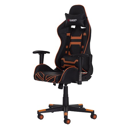 Cadeira Fx Gamer Preta Com Laranja Fda5085prlr