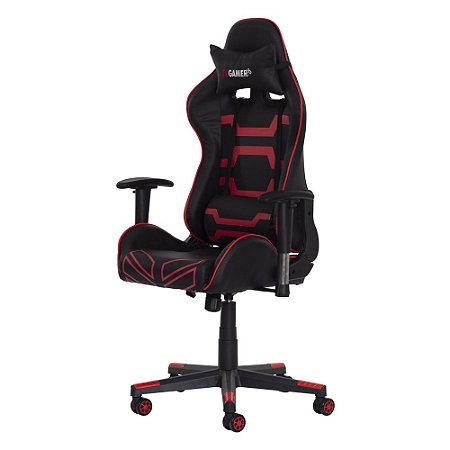 Cadeira Fx Gamer Preta Com Vermelha Fda5085prvm