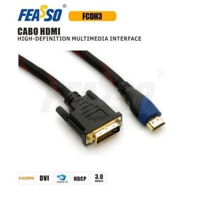 Cabo DVI Macho X HDMI FCDH3 3,0m 24+1 Feasso