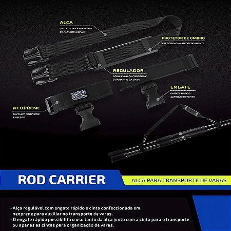 Alça Para Transporte De Varas Ajustável Mp-ps12 Rod Carrier Marine Sports