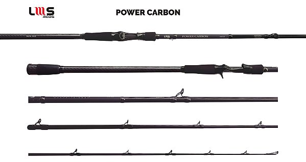 Vara Power Carbon Black Lumis Im10 20-50Lbs P/ Carretilha Pesqueiro 2 Partes