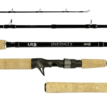 Vara New Infinity Black 2,10m Im6 60Lbs 2 Partes P/ Carretilha Lumis