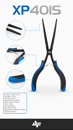 Alicate Bico Extra Longo 19cm Albatroz Xp401s