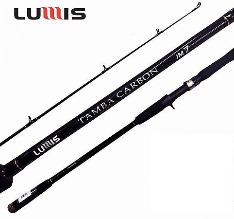 VARA LUMIS TAMBA CARBON IM7 8'0 (2,40m) 50 LBS P/ PESQUEIRO 2 PARTES P/ CARRETILHA