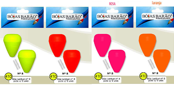 Boia Lambari Nº8 Barão N410 Pintura Integral Guia C/2