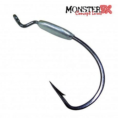 ANZOL MONSTER 3X OFFSET EWG LASTREADO C/3 - Loja de pesca on line