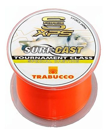 LINHA TRABUCCO S-FORCE XPS SURF CAST LARANJA - 0,35 MM 300m