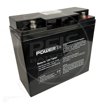 Bateria Estacionária VRLA ( AGM ) PowerTek 12V – 18Ah – EN017