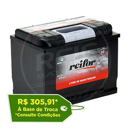 Bateria Reifor Hermetic 60Ah - H60OSAD ( Cx. Alta ) - Selada