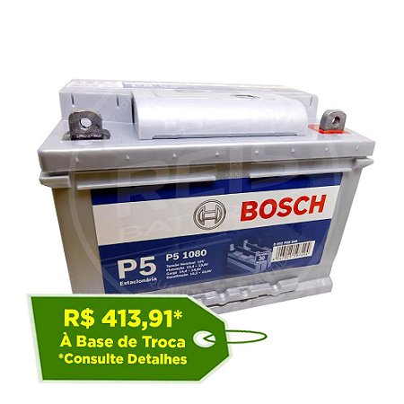 Bateria Estacionária Bosch P5 1080 - 65Ah ( Antiga P5 100 ) - 24 Meses de Garantia