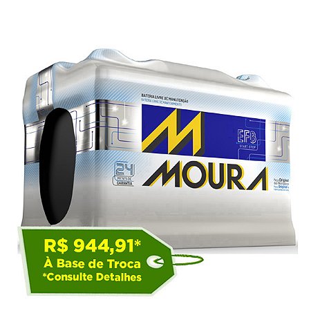 Bateria Moura EFB 72Ah - MF72LD - Para Carro C/ Start-Stop