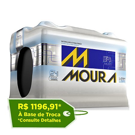 Bateria Moura EFB 80Ah - MF80CD - Para Carro C/ Start-Stop