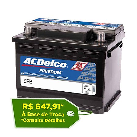 Bateria ACDelco EFB 60Ah ADF60HD Start-Stop - Reis Baterias: Pague em 10X  SEM JUROS