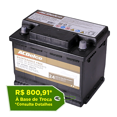 Bateria ACDelco EFB 60Ah - ADF60HD - Para Carro C/ Start-Stop