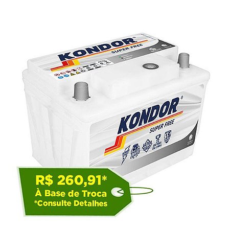 Bateria de Carro Kondor Super Free 60Ah - SF22MPD