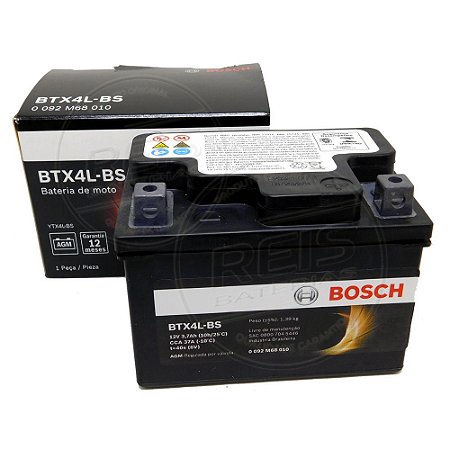 Bateria Bosch Moto 4Ah – BTX4L-BS ( Ref. Yuasa: YTX4L-BS )